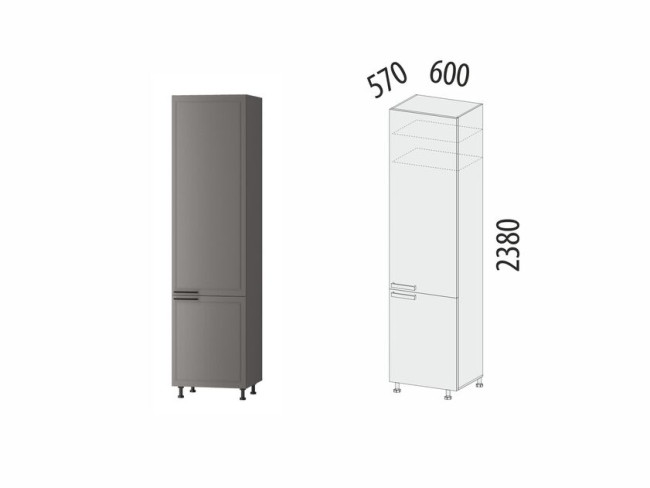 110.77 Пенал под встраиваемый холодильник (лев/прав) Неаполь