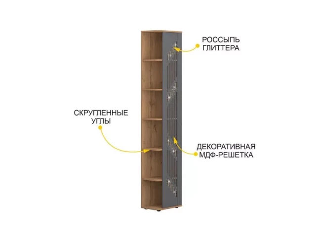 Стеллаж торцевой (лев/прав) Монако 402.15