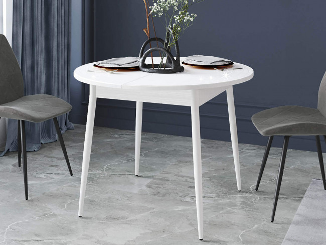 Стол обеденный Орфей 41 Белый шпон