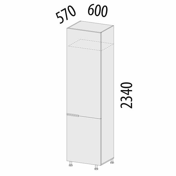 105.77 Пенал под встраиваемый холодильник (лев/прав) Грэйс 105.77 Пенал под встраиваемый холодильник (лев/прав) Грэйс