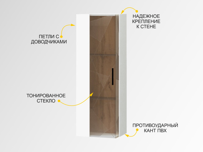 Шкаф-витрина малый (лев/прав) Джерси 601.07 Шкаф-витрина малый (лев/прав) Джерси 601.07