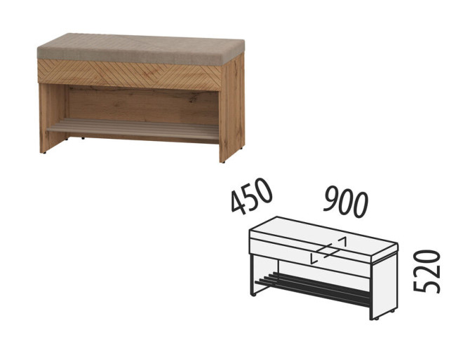 Банкетка Монако 402.05 Банкетка Монако 402.05