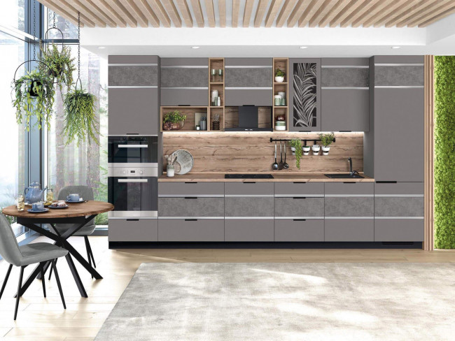 Кухонный гарнитур Грейс 1 (ширина 380 см) Кухонный гарнитур Грейс 1 (ширина 380 см)