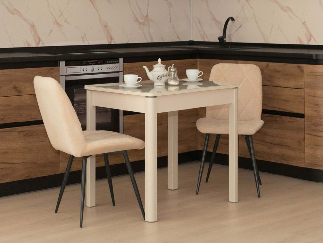 Стол обеденный Орфей 42 Белый песок-Кена