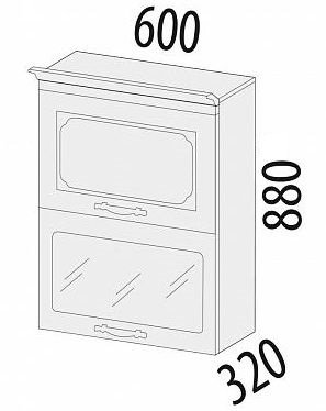 23.08.1 Шкаф-витрина 60х32х88 23.08.1 Шкаф-витрина 60х32х88