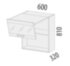 101.80.1 Шкаф-витрина 600 (со складной системой Blum)