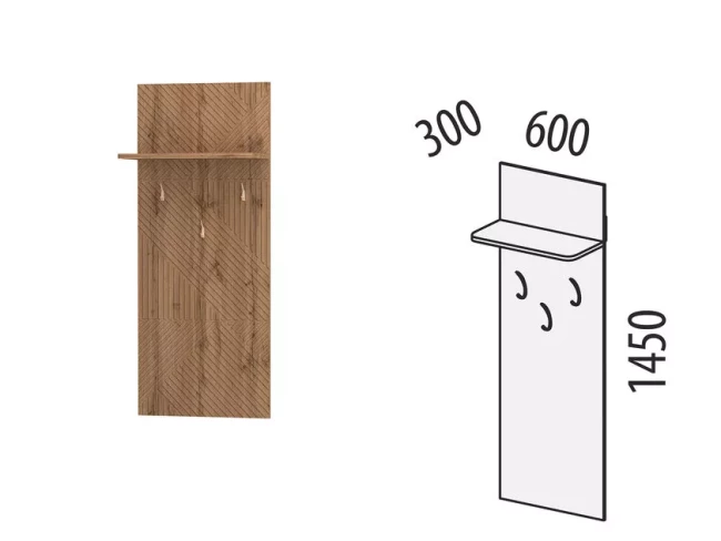 Панель с крючками Монако 402.24 Панель с крючками Монако 402.24