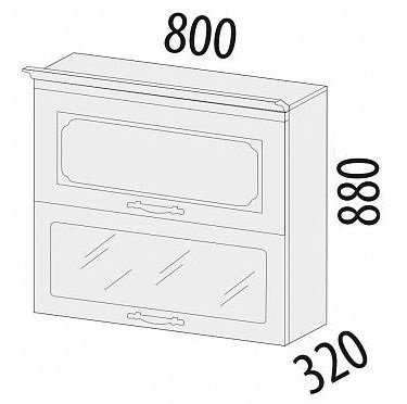 23.09.1 Шкаф-витрина 80х32х88 23.09.1 Шкаф-витрина 80х32х88