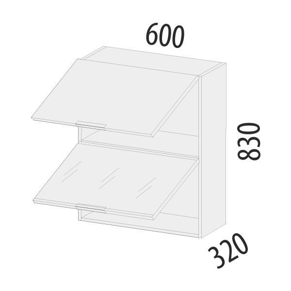 103.08 Шкаф-витрина (с откидной системой Blum) Дакота 103.08 Шкаф-витрина (с откидной системой Blum) Дакота