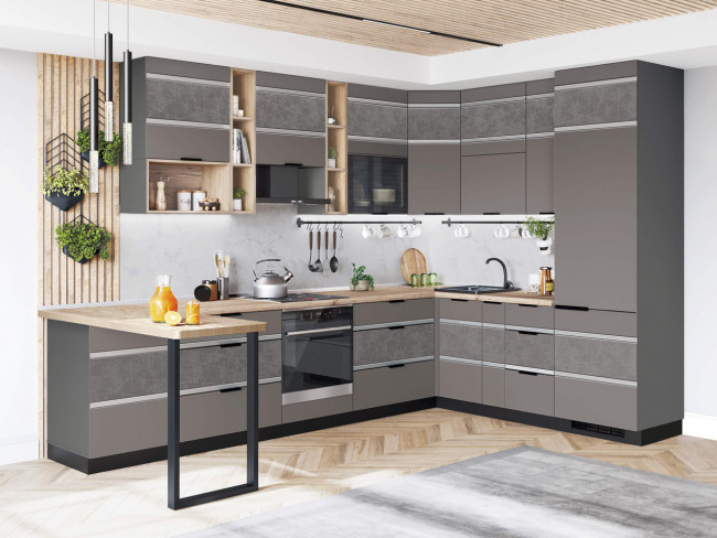 Кухонный гарнитур Грейс 4 (ширина 150х335х220 см)