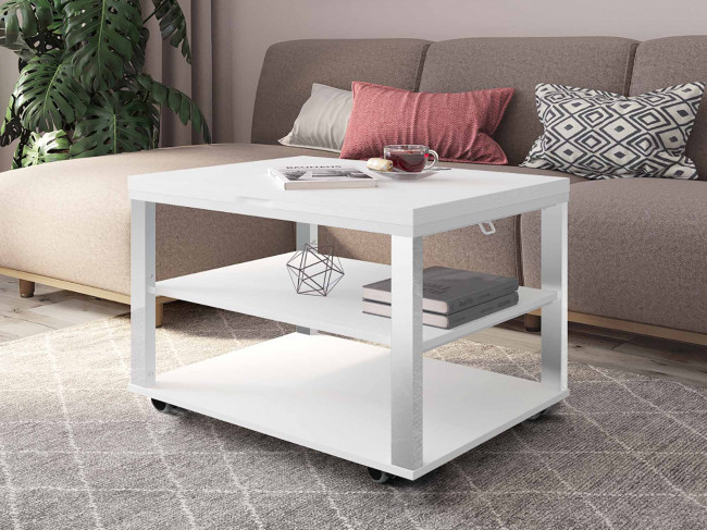 Стол журнальный Агат 35 Белый шпон