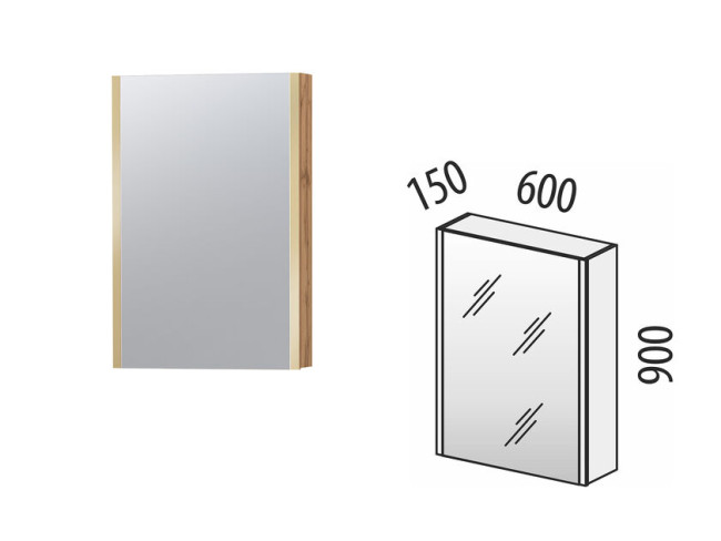 Зеркало с полками (лев/прав) Монако 402.17 Зеркало с полками (лев/прав) Монако 402.17