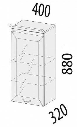 71.04 Шкаф-витрина 40х32х88