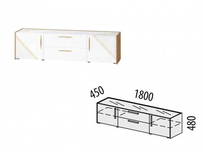 ТВ-тумба Монако 606.03 ТВ-тумба Монако 606.03