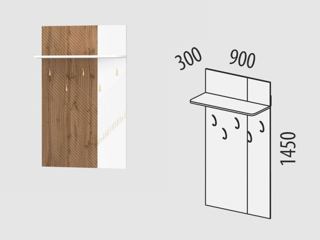 Панель с крючками Монако 403.25 Панель с крючками Монако 403.25