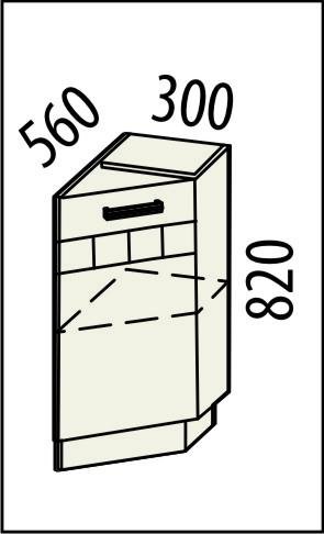 10.64.1 Стол торцевой правый 30х56х82