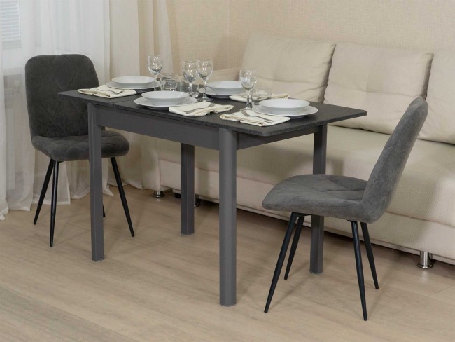 Стол обеденный Орфей 44 Антрацит-Оникс