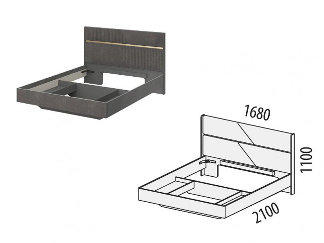 Кровать 160 Монако 902.01 Кровать 160 Монако 902.01