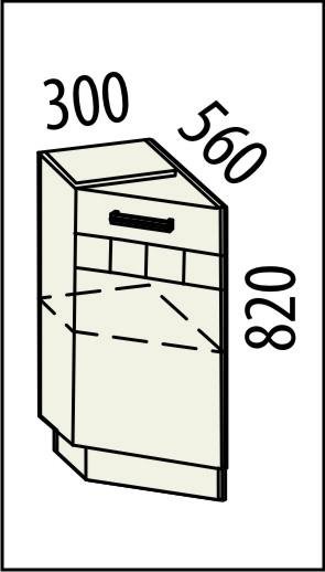 10.65.1 Стол торцевой левый 30х56х82