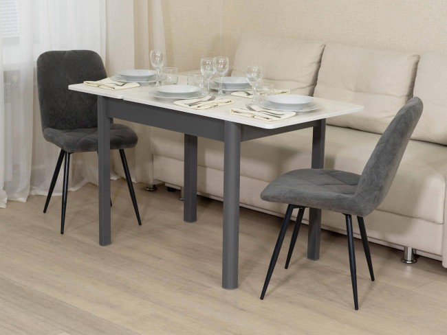 Стол обеденный Орфей 44 Бетон крем-Оникс Стол обеденный Орфей 44 Бетон крем-Оникс