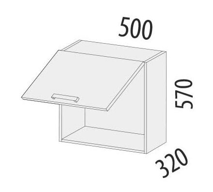 101.12.1 Шкаф над вытяжкой 500 (с откидной системой Blum) 101.12.1 Шкаф над вытяжкой 500 (с откидной системой Blum)