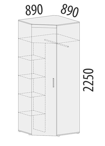 93.08 Шкаф угловой (лев/прав) Тиффани 890