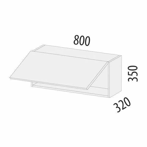 74.100 Антресоль (с системой плавного закрывания) Графит