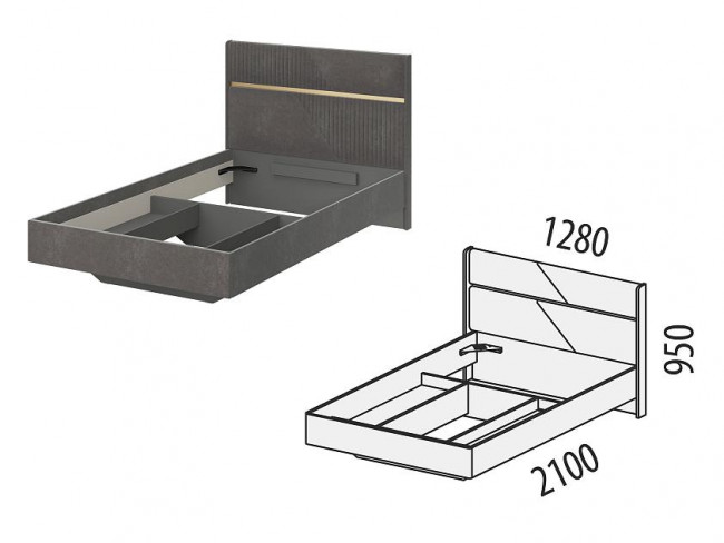 Кровать 120 Монако 902.03 Кровать 120 Монако 902.03