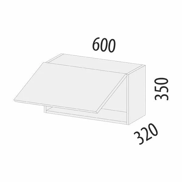 74.101 Антресоль (с системой плавного закрывания) Графит 74.101 Антресоль (с системой плавного закрывания) Графит