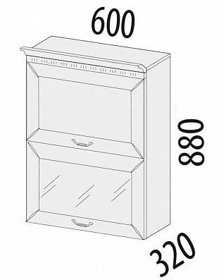 71.08.1 Шкаф-витрина 60х32х88