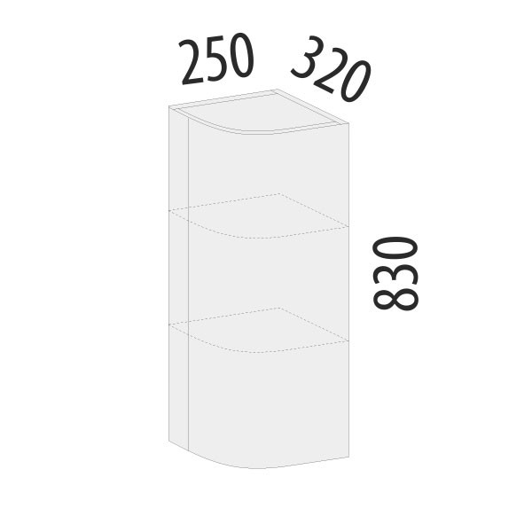 103.16 Шкаф торцевой закрытый левый Дакота 103.16 Шкаф торцевой закрытый левый Дакота