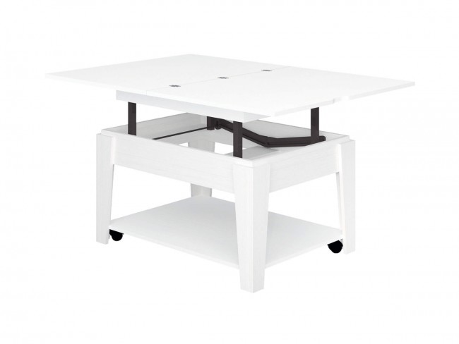 Стол журнальный Агат 34 Белый Шпон