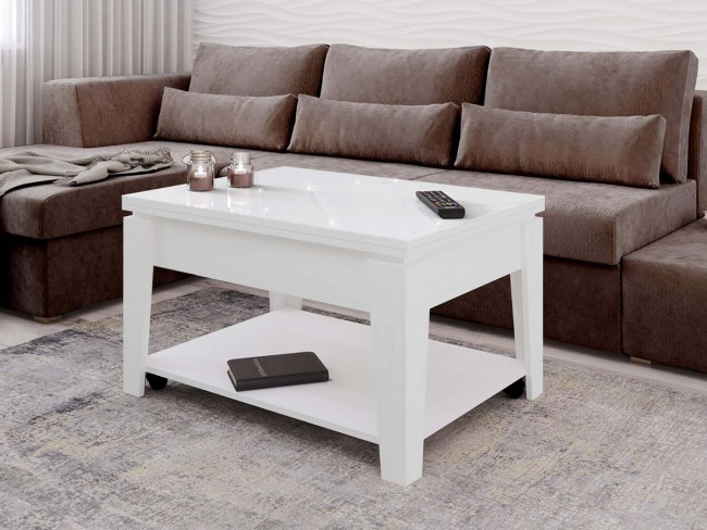 Стол журнальный Агат 34 Белый Шпон