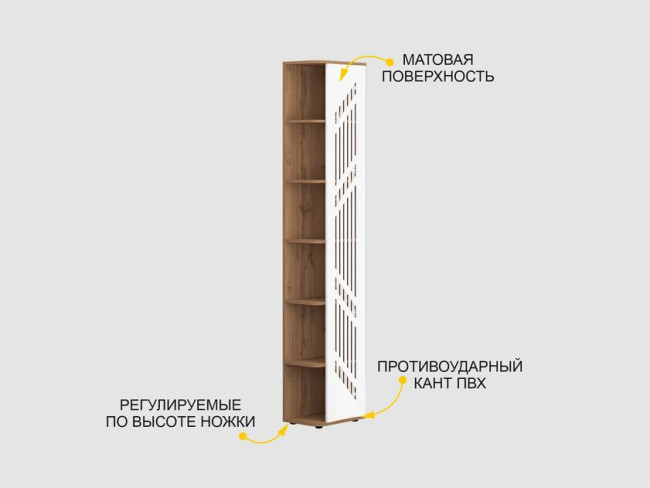Стеллаж торцевой (лев/прав) Монако 403.15 Стеллаж торцевой (лев/прав) Монако 403.15
