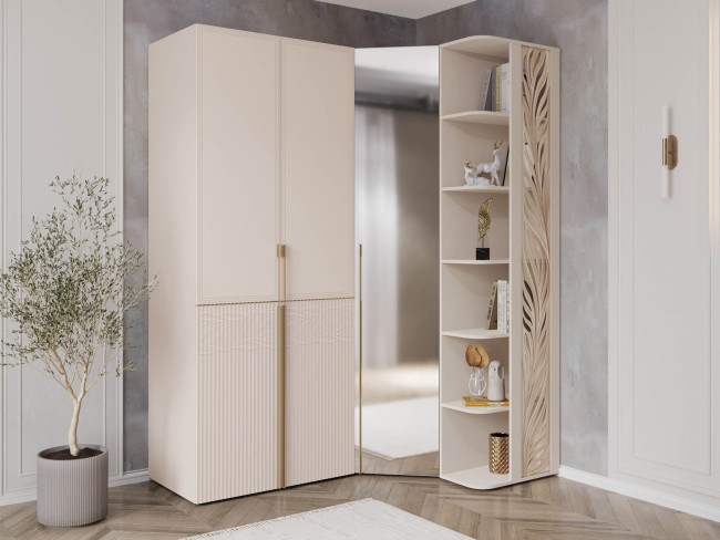 904.09 Шкаф угловой с зеркалом (прав) Флоренция 904.09 Шкаф угловой с зеркалом (прав) Флоренция