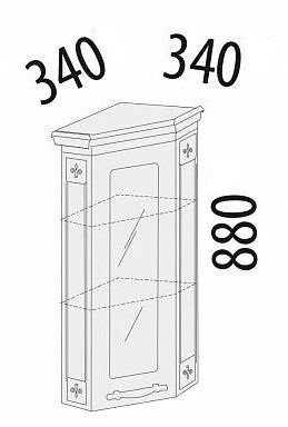 23.16 Шкаф торцевой закрытый с колоннами 32x32x88