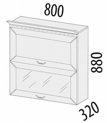 71.09.1 Шкаф-витрина 80х32х88 71.09.1 Шкаф-витрина 80х32х88