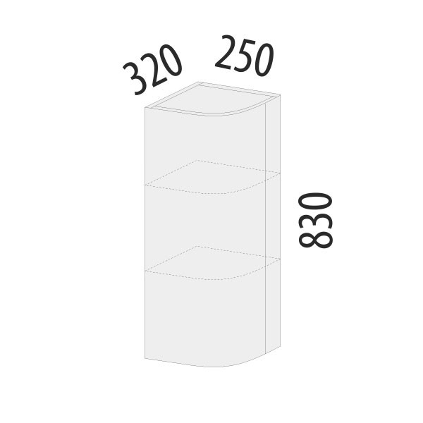 103.17 Шкаф торцевой закрытый правый Дакота