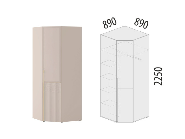 904.08 Шкаф угловой (прав) Флоренция 904.08 Шкаф угловой (прав) Флоренция