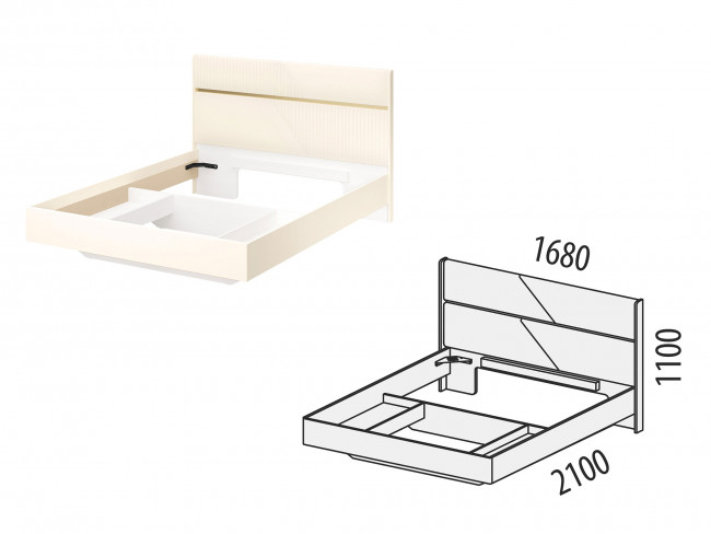 Кровать 160 Монако 903.01 Кровать 160 Монако 903.01