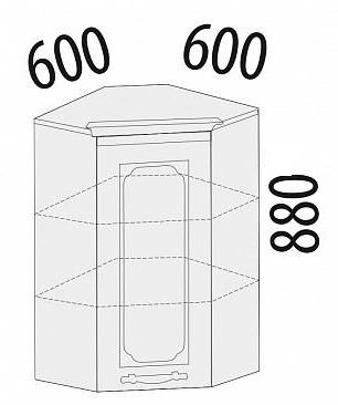 23.20 Шкаф угловой 60х60х88 23.20 Шкаф угловой 60х60х88