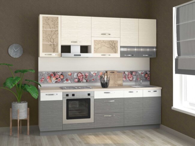 Графит 28 кухонный гарнитур 2400