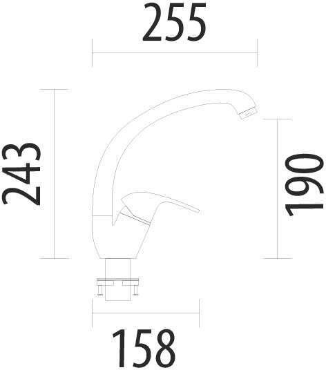 Смеситель для кухни СМ1 белый камень
