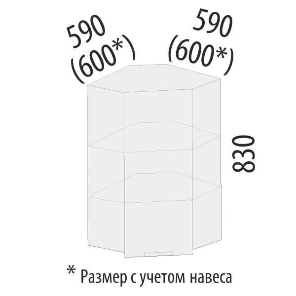 103.20 Шкаф угловой (лев/прав) Дакота 103.20 Шкаф угловой (лев/прав) Дакота