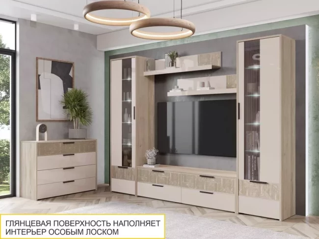 Шкаф-витрина большой (лев/прав) Кашемир 608.06