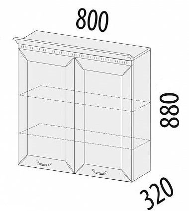 71.11 Шкаф 80х32х88 71.11 Шкаф 80х32х88
