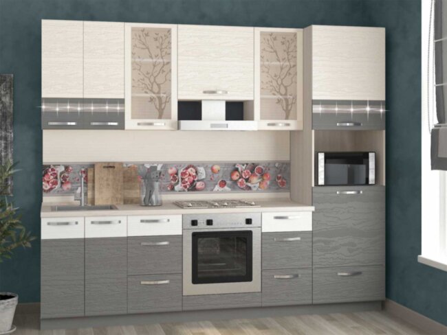 Графит 31 кухонный гарнитур 2600