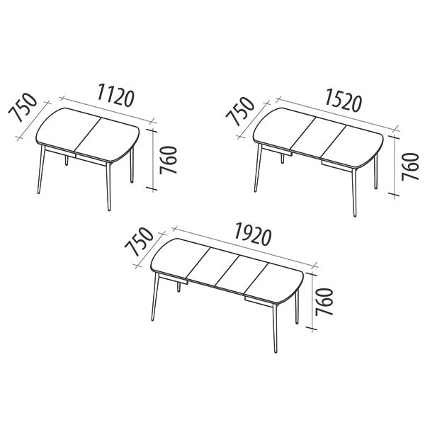 Стол обеденный Орфей 28.1 Антрацит