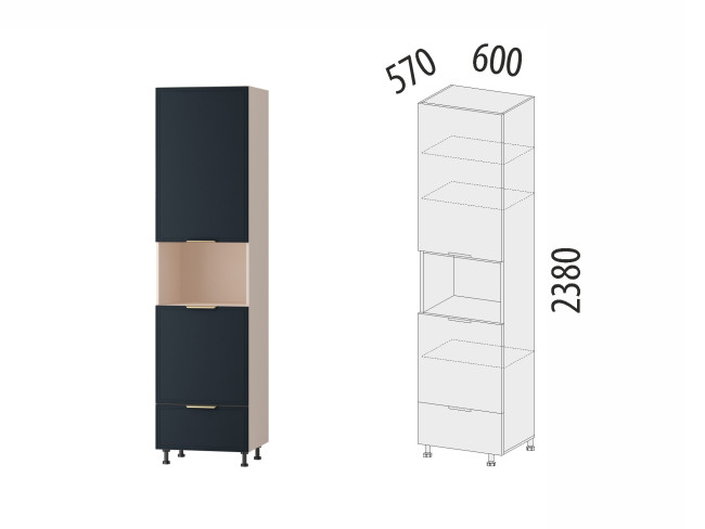 Пенал кухонный с ящиком (лев/прав) Флоренция 108.76 Пенал кухонный с ящиком (лев/прав) Флоренция 108.76