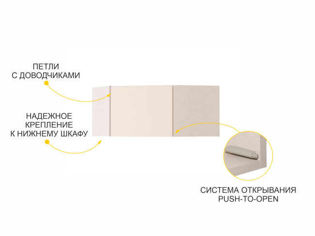 103.108 Антресоль (с системой плавного закрывания) Дакота 103.108 Антресоль (с системой плавного закрывания) Дакота